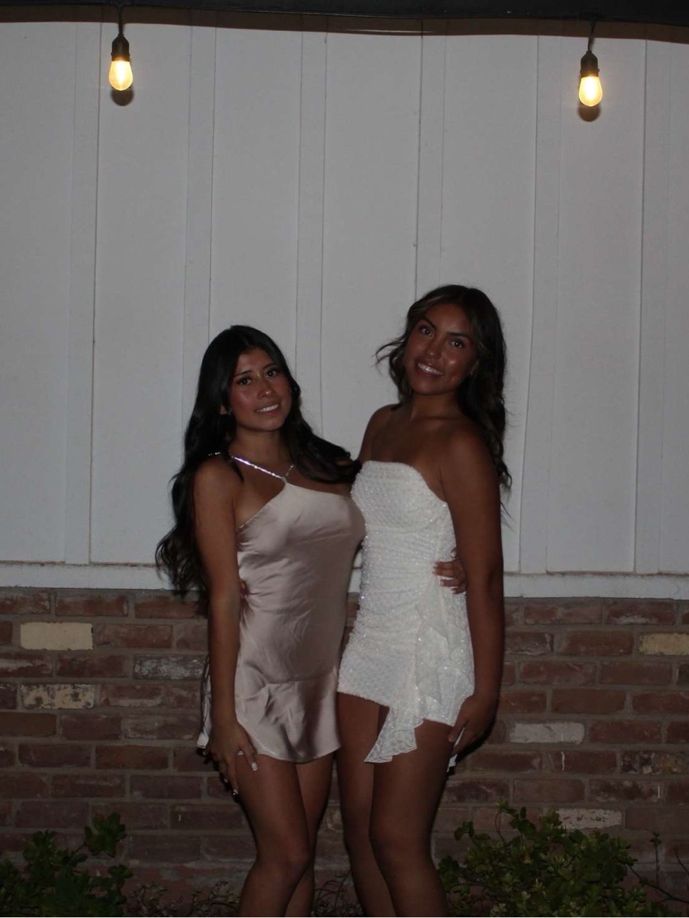 Oh Polly Ivory Strapless Sequin Dress